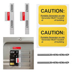 2 Set Generator Interlock Kit Compatible with Eaton Cutler Hammer 100 Amp and 125 Amp Panels Breaker,for Safe Usage of Portable Power During Outage,Professional and Interlock Kit (2)