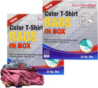 Premium Color Knit Cleaning Rags (2 x 25 lbs. Compressed Box) – Shop Rags Bulk for Workshops, Mechanics, Painters, and Home Use, Multipurpose Cotton T-Shirt Rags