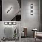 Tipace LED Modern Bathroom Vanity Light Fixtures (3-Light, 23.6-Inch), Acrylic Black Bathroom Wall Lighting Fixtures Over Mirror (Cool White 5500K) with Rotatable Vanity Lights Heads