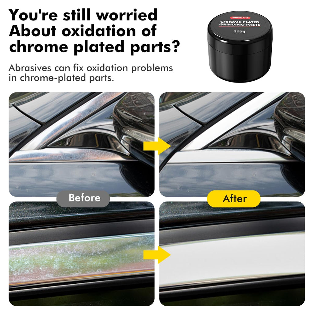 Metal Polish Restorer and Protectant, Chrome Cleaner and Polish for Cars, Removes Oxidation and Discoloration from Metal, Aluminum, Stainless Steel, Brass, Chrome and More - 7Oz