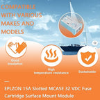 20A 32V Mini Slotted Automotive MCASE Shaped Cartridge Fuse Kit(Pack of 10pcs,20A)