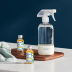 Grove Co. Daily Shower Cleaner Refill Concentrate (6 x 1 Fl Oz), Creates 16 Oz Cleaner, Removes Soap Scum, Scrub-Free, Plant-Based Household Cleaning Supplies, Lemon & Eucalyptus Fragrance