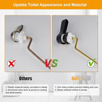 Hibbent Universal Metal Side Mount Toilet Handle Replacement Kit, Brass Toilet Flush Tank Lever with Stainless Steel Flapper Chains for Most Toilets, Oil-Rubbed Bronze