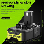 2 Packs P103 18V 3000mAh Lithium Battery Compatible with Ryobi 18V Cordless Power Tools