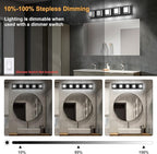 5-Light Bathroom Lighting Fixtures Over Mirror (5CCT, Dimmable), Black Led Modern Vanity Light for Bathroom (3000K/3500K/4000K/5000K/6000K)