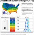 Natural Gas Tankless Water Heater - ORBEK 100,000 BTU Up to 4.3 GPM Indoor Installation - CSA Certified On-Demand Instant Hot Water Heater 3/4" NPT Connector Size New Upgrade