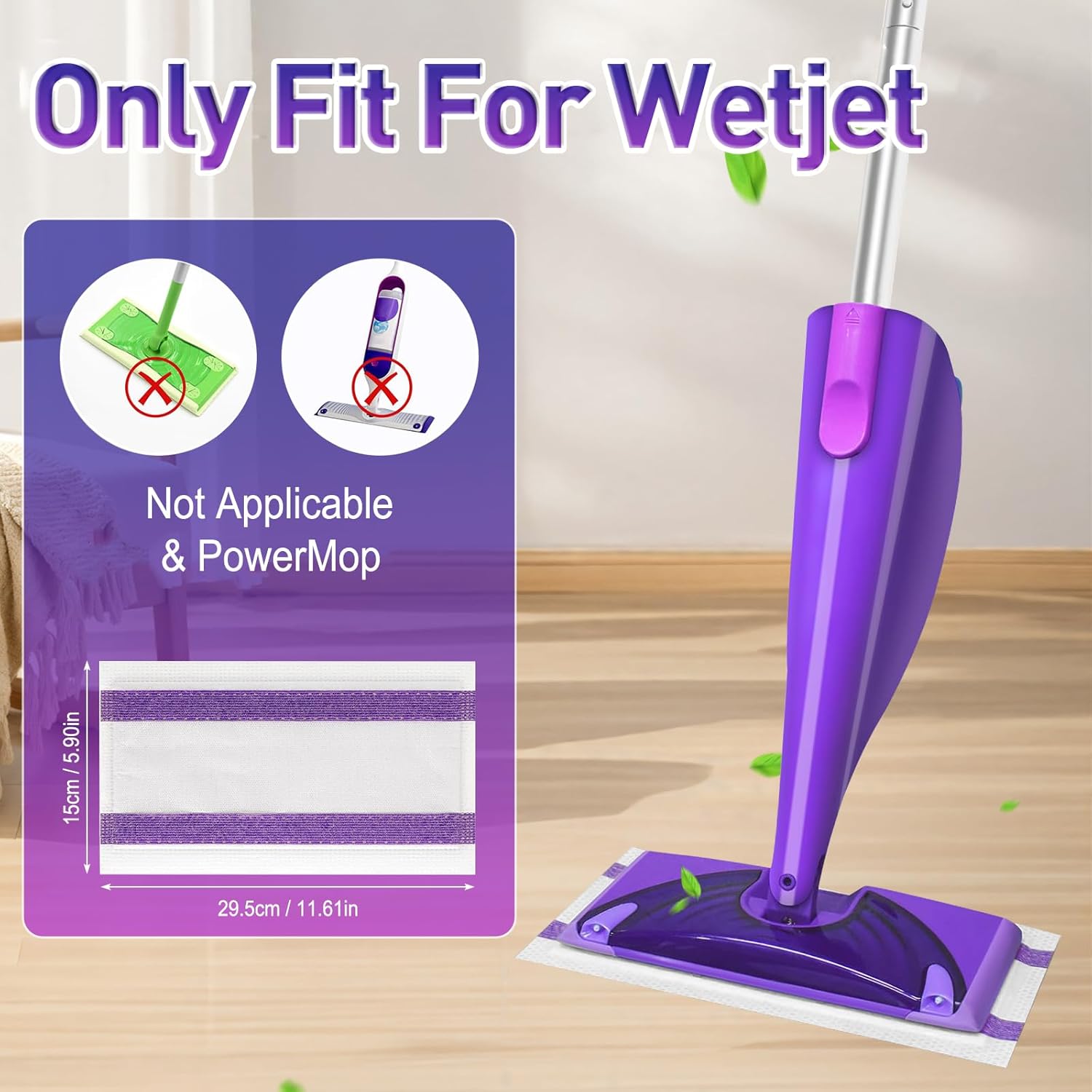 40Pack Mopping Pad Refill for swiffer Wetjet Mop Compatible with swiffer Wet Pads Refill Replacement for swiffer Wet Jet Pads Disposable Multi Surface Floor Mop Pads, Thickness & Absorbent