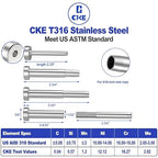 CKE 20 Pairs Invisible Cable Railing Kit, 3/16" Invisible Receiver and Swage Stud End for 2"x2", 4"x4" Wood/Metal Post, T316 Stainless Steel Invisible Deck Stair Cable Railing Hardware Tensioner CR31