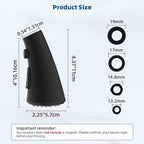 Hibbent Curved Pull Down Kitchen Faucet Head Replacement, 3-Function Kitchen Sink Spray Nozzle with 14 Adapters, Anti-Splash, Compatible with Kohler Bent Faucets, Matte Black