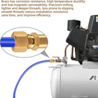 Brass compression tube pipe fitting connector Straight Coupling Adapter 1/2" Tube OD x 3/8" NPT Female Connector 6pcs(1/2od to 3/8npt)