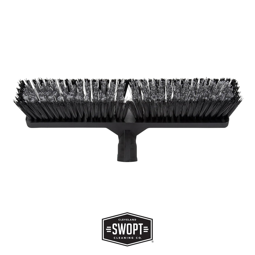 SWOPT 18” Standard Multi-Surface Push Broom Head — Indoor and Outdoor Push Broom — Cleaning Head Interchangeable with All SWOPT Cleaning Products for More Efficient Cleaning and Storage