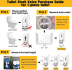 KERDE 3-Inch Water Tank Accessories Touchless Toilet Flush Kit, Automatic Toilet Flusher, Dual Flush Valve Replacement Kit, Battery Powered, One-Piece Toilet Repair,height6.7in-7.9in (3L-21CM)