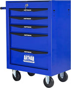 5 Drawers Rolling Tool Box on Wheels, Multifunctional Tool Chest Cabinet with Lock, Drawers Rolling Tool Cart Trolley Organizer Tool Storage Case for Warehouse,Garage,Workshop (Blue)