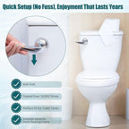 Enhon 2 Pack Universal Toilet Flush Handle Replacement Kit, Compatible with American Standard 738995-0020A Champion4 Toilet Handle Parts Left Hand Trip Lever, White Flusher Handles Repair Kit