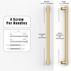 10 Pack Champagne Bronze Cabinet Pulls 10 Inch(254mm) Kitchen Cabinet Handles Cabinet Hardware for Drawer Pulls