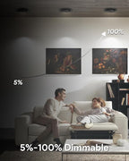 Adetu 4 inch 5CCT Gimbal Black Led Recessed Lights, 360°+90° Adjustable Directional Recessed Lighting, 2700K/3000K/3500K/4000K/5000K Dimmable Retrofit Eyeball Can Lights with Jbox, ETL（Black, 6 Pack）