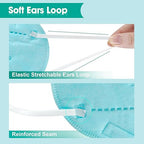 LEMENT KN95 Face Masks 50 Pack,5-Ply Breathable Cup Dust Disposable Masks For Adults,Blue