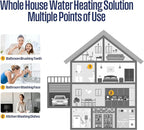 Westinghouse 11kW 240V Tankless Water Heater Electric, Up to 2.56 GPM, 1-3 Point of Use Hot Water, Work with Alexa & Google Home, ETL Certified, IPX4，Gray