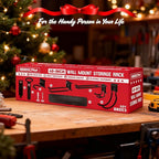 48" Heavy Duty Garage Wall Organizer, Wall Mount Tool Storage Rack with Adjustable Hooks, Garden Tool Organizer Hold Up to 300lbs, Easy Installation (3 Panels, 8 Hooks, 3 Straps)