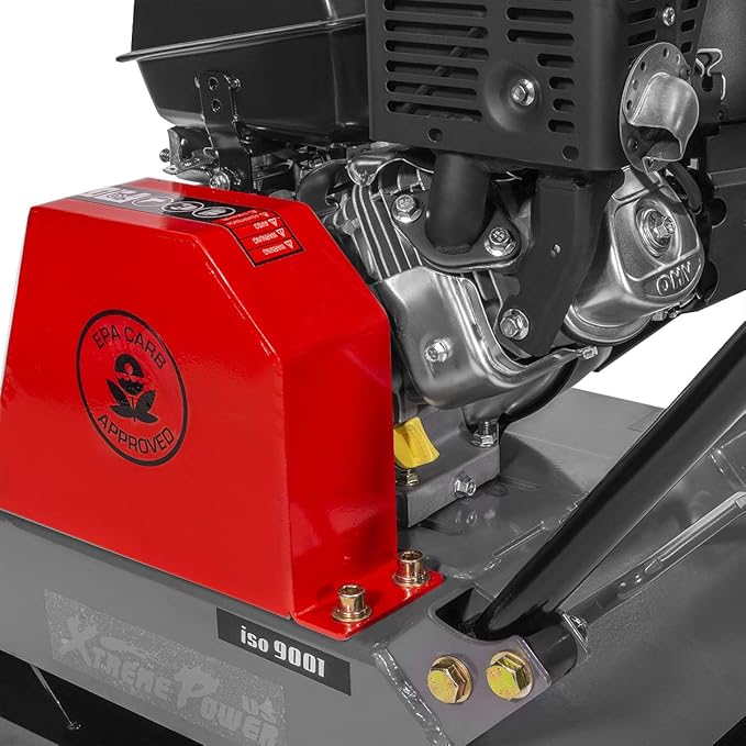 XtremepowerUS Heavy Duty 210lbs 6HP Plate Compactor Rammer 20 x 17 inch Plate, Ground Compactor Paving Landscaping Sidewalk Patio Gas Engine Quad-Clean Filter W/Handle