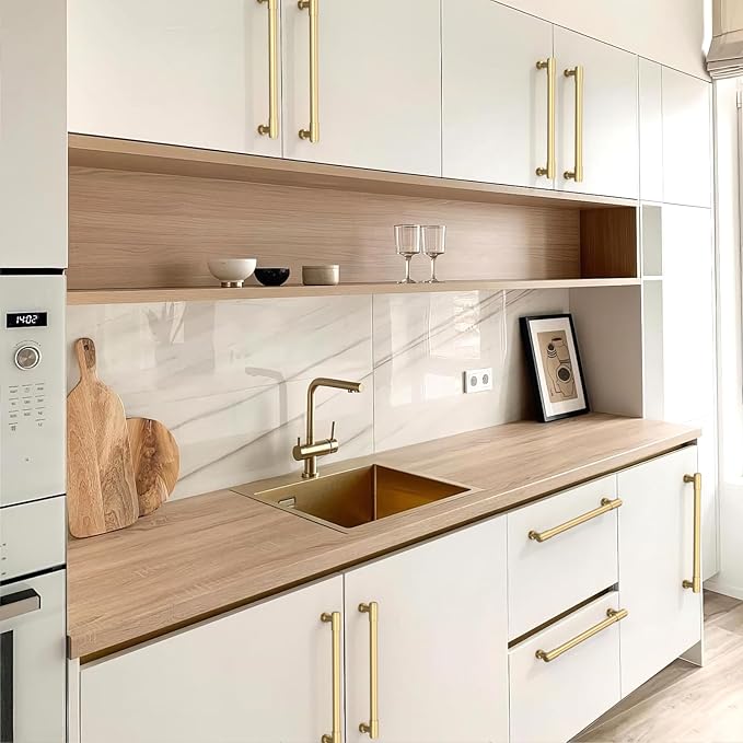 10 Pack Champagne Bronze Cabinet Pulls 7.5 Inch(192mm) Kitchen Cabinet Handles Cabinet Hardware for Drawer Pulls