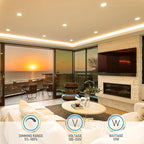 TORCHSTAR 5CCT 6 Inch Slim LED Recessed Lighting with Junction Box, CRI90 Dimmable 12W Ultra-Thin LED Recessed Light, 2700K-5000K Selectable, 1000LM Downlight, ETL & Energy Star, Pack of 6