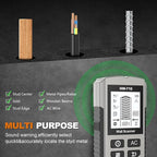 Stud Finder Wall Scanner 5-in-1 Upgraded Chip FOGZUVR: Wall Detector Detect Wood/Metal/AC Wire/Pipe, Wire finder LCD Display & Audio Alarm for Edge/Center Precision, Sky Silver(Without 9V Batteries)