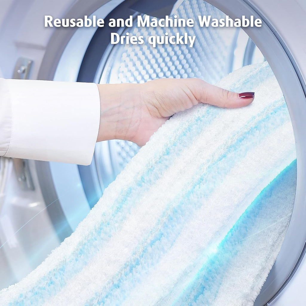 AIR U+ Mop Replacement Pads for O Cedar H2prO Flat Mop System, 2 Pack Mop Pads, Machine Washable Reusable Microfiber Mop Heads Replacements for O-Cedar H2Pro Refills Clean for All Floors Types