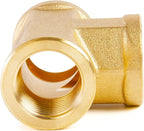 ChillWaves Brass Pipe Fitting, Tee 1/4" x 1/4" x 1/4" NPT Female Thread Adapter(6-PACK)