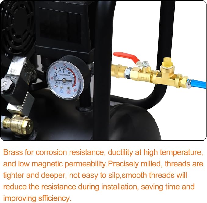 GASHER 20PCS Brass Plug Pipe Fitting Kit,1/4",3/8",1/8",1/2" NPT Male Square Head Plug