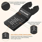 Oscillating Saw Blades, PECHAM 64PCS Professional Universal Titanium Multitool Blades for Wood Plastics Metal Quick Release Multi Tool Kits Fit Rockwell Ridgid Ryobi Milwaukee Chicago Craftsman