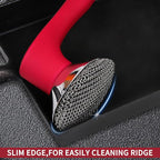 Cast Iron Cleaner Scrubber with Long Handle - Welded Fine Chain Mail Cast Iron Scrubber Brush-Chainmail Sponge Scrub Cleaning Tool to Clean Skillets, Pan,Griddle, Wok, Dutch Oven