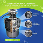 True Fresh Garbage Disposal Cleaner – 24-Pack Foaming Sink and Drain Deodorizer Tablets, Powerful Cleaning Solution for Odor Removal and Maintenance – Works with All Disposals