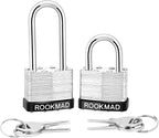 20 Pack Laminated Steel Padlocks, Keyed Alike Locks with Same Keys, Silver, Key Lock, Padlocks, Padlock