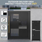 Package Delivery Boxes for Outside, Parcel Drop Boxes with Lock, Custom Address Stickers Package Drop Boxes for Outside is Weatherproof,Package Delivery Box for Porch,Need to Install (14.5*17.5*43 in)