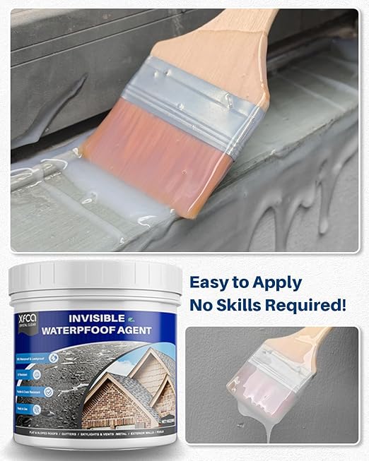 Transparent Waterproof Sealant,500G Clear Liquid Invisible Polyurethane Waterproof Coating for Roofs Walls,Garden,Bathroom,Kitchen Indoor & Outdoor Water Proof Sealant