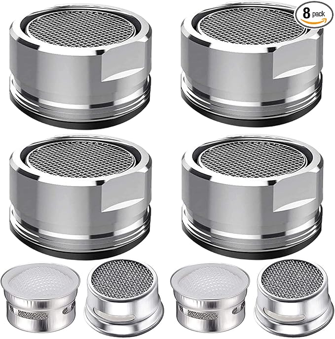 4Pcs Faucet Aerator 4 Pack Kitchen Sink Aerator Replacement Parts With Brass Housing 15/16 Inch Male Thread Aeratorwith gasket for kitchen and bathroom