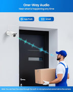 ZOSI 4K PoE Security Camera System with 4TB HDD,10pcs 8MP Outdoor PoE Cameras,People Counting,Person/Vehicle Detection,One-Way Audio,Dual Disk Backup,8MP/4K 16 Port 32CH NVR for 24/7 Recording