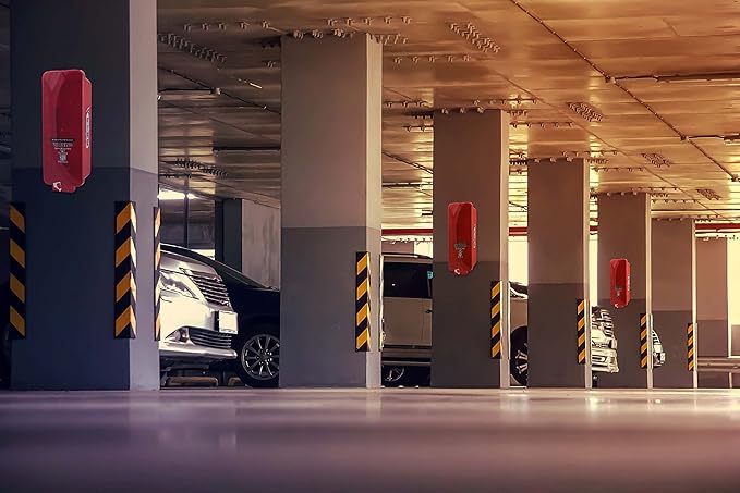 Fire Extinguisher Cabinet Fire Extinguisher Box Outdoor Fire Cabinet Mounted Fire Extinguisher Cabinet Fire Extinguisher Cover (Red with Clear Pull-Cover, Rx350, Plastic, 10 Pounds, 3, AKA1)