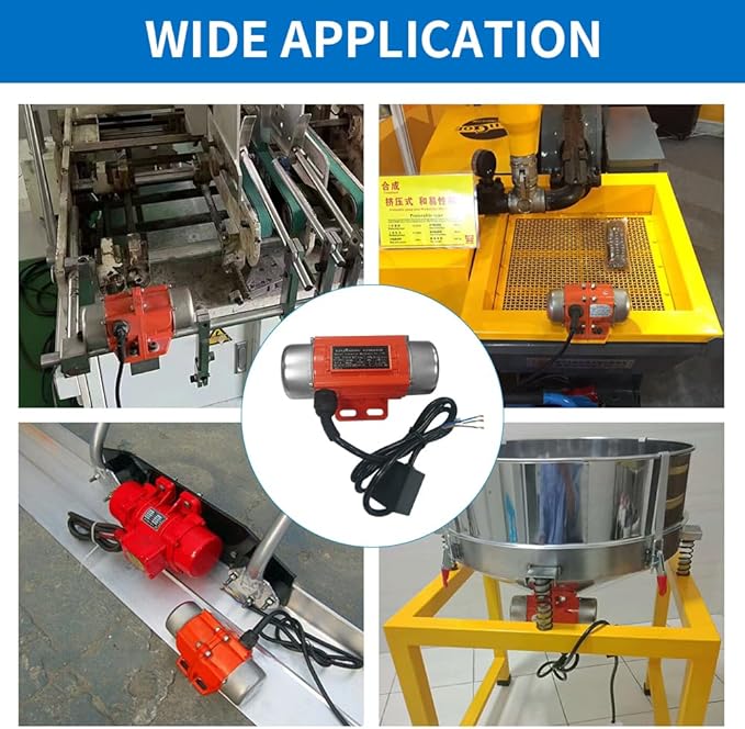 Concrete Vibrator Industrial Vibration Motor Single Phase AC 110V 3600rpm 100w Motor Vibrating Tool For Silo Hopper Shaking Table (100W)