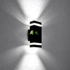 Motion Sensor Outdoor Wall Lights, Dusk to Dawn Exterior Light Fixtures with 3 Modes, Modern Up Down Wall Sconce, Waterproof Aluminum Porch Light for Garage, Patio, Front Door – Matte Black