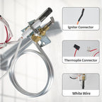 Upgraded 100112330 Water Heater Pilot Assembly,Compatible with 300 301 Series Whirlpool,Fit for A.O.Smith, American, State, Kenmore, Reliance,Replace 9007876 9007877 Thermopile Assembly