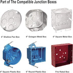 40 Packs 6 Inch LED Low Profile Recessed & Surface Mount Disk Light, Round, 15W, >900 Lumens, 5000K Daylight White, CRI80, Driverless Design, Dimmable, ETL Listed, White