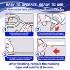 Black RTV Silicone Sealant Adhesive, 100% Silicone Caulk, All-Purpose Waterproof Sealant for Car, Window, Bathroom, Kitchen, Shrink & Crack Proof High Bond Strength Adhesive – 1.8oz / 50g