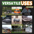 RAINDEWAY Tarps Heavy Duty Waterproof 30x40 Feet,10Mil Thick Multipurpose Large Tarp Cover with Metal Grommets and Reinforced Edges,Silver/Brown Tarp