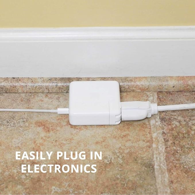 2 Pack White Extension Cord 25 ft, 16/3 SJTW Weatherproof Indoor & Outdoor Extension Cord 3 Prong Grounded Plug, Heavy Duty Power Cable Great for Home, Office, Outdoor Lights, US Veteran Owned