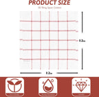 Nialnant 8 Pack Dish Cloths for Washing Dishes, 100% Cotton Reusable Cleaning Rag, Quick Drying Dish Towels for Kitchen, 12x12 Inches, Red Plaid