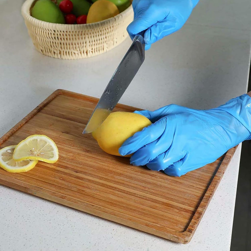 Disposable Gloves Extra Large, XL Nitrile and Vinyl Blend Material Gloves, Latex Free, 4 Mil,1000 Pc. Food Grade Glove for Cleaning, Food Prep, Hair Dye, Tattoo, Blue