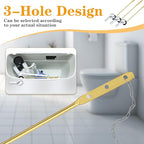 12 Pcs Toilet Flush Handle, Front Mount Toilet Handle Lever, Brass Toilet Flusher Replacement with Nuts, Universal Toilet Repair Handle Inside Tank