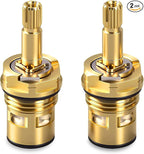 2 Pack Brass Faucet Cartridges Compatible with American Standard Bathroom Bathtub Faucet 4z-24h Hot and Cold Replacement Cartridges Replace#: 994053-0070a 994053-0070a/H